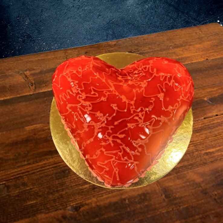 The Best RED HEART CAKE in calicut at Besto Bakes